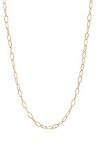 Elongated Oval Link Necklace, 18k Yellow Gold